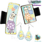 Cute Pastel Alpaca Large hair clip, small hair clip, earrings, sublimation, png