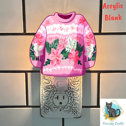 Sweater Blank Design - Winter Ornament, Ugly Christmas Sweater, Nightlight, Sublimation, Digital, PNG, Design, Download, MDF, Acrylic, DTF