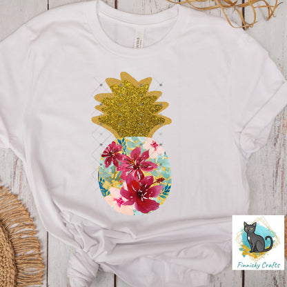 Pineapple Shape png - Floral - Glitter Look - Sublimation Designs - Wall Hanger - Earring Png - T-shirts - Pillows - Digital Design Download