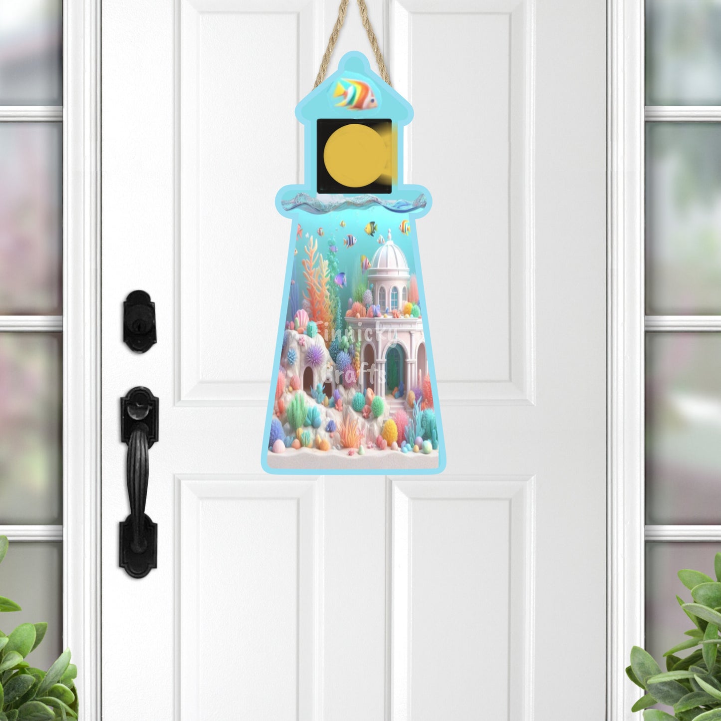 Underwater Lighthouse Sign, Nightlight, Keychain, Earrings, Sublimation, Digital, PNG, Design, Download