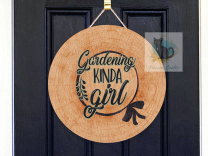 Gardening Kinda Girl Sublimation Design  - Round - T-shirt - Sign - Pillow - Apron - Bag - Hat - Cup Design - Digital Download