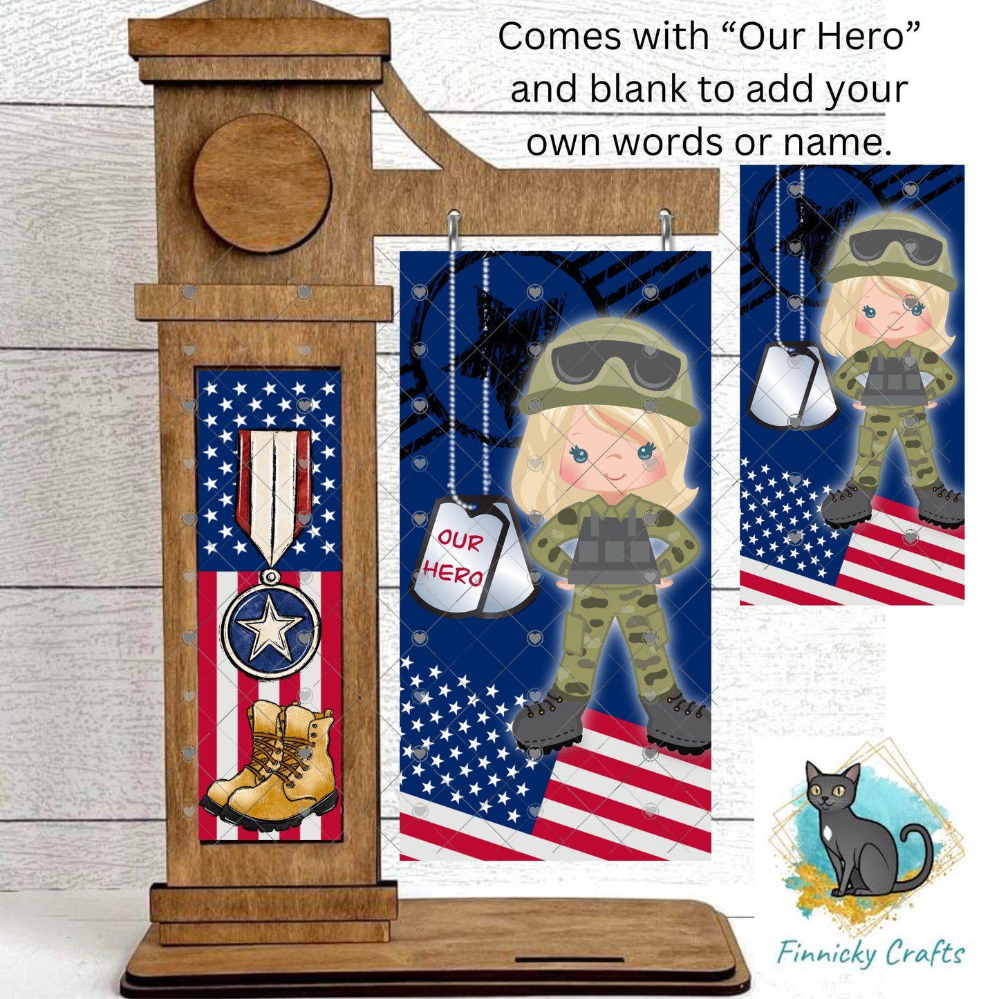 2-Piece, Customizable, Interchangeable Military Sign Inserts, Army Women, Bundle Sublimation, Digital, PNG, Design, Download