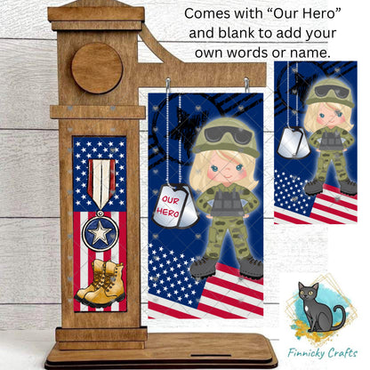 2-Piece, Customizable, Interchangeable Military Sign Inserts, Army Women, Bundle Sublimation, Digital, PNG, Design, Download