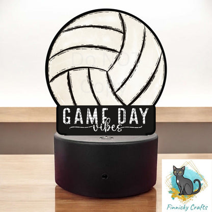 Volleyball - Customizable - Sublimation Designs - Acrylic Light Base - Sports Decor - Game Day Vibes - Night Light
