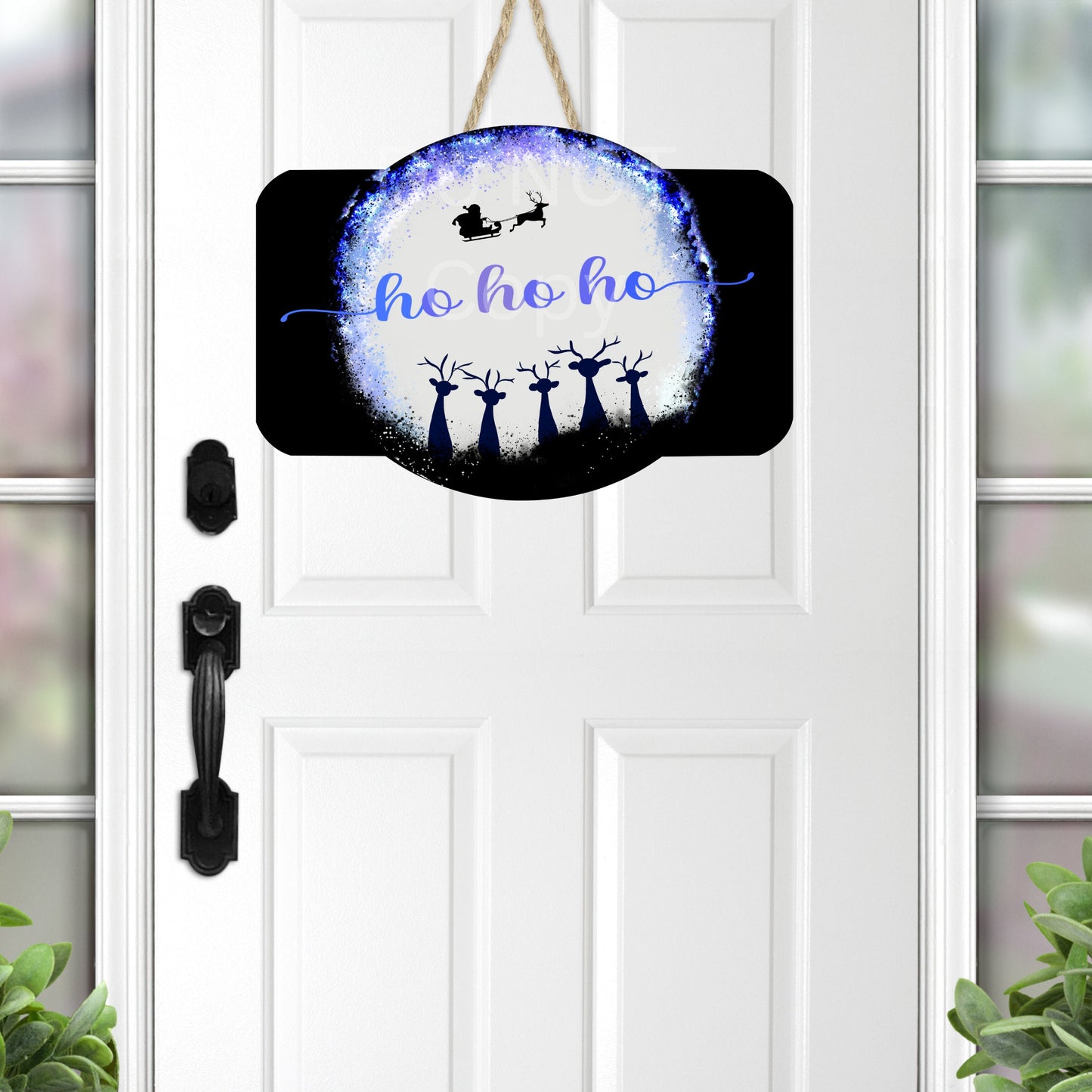 Rounded plaque, Santa, Reindeer, Christmas ornament, Sublimation, Digital, PNG, Design, Download Only, Ornament, Decoration, Sign
