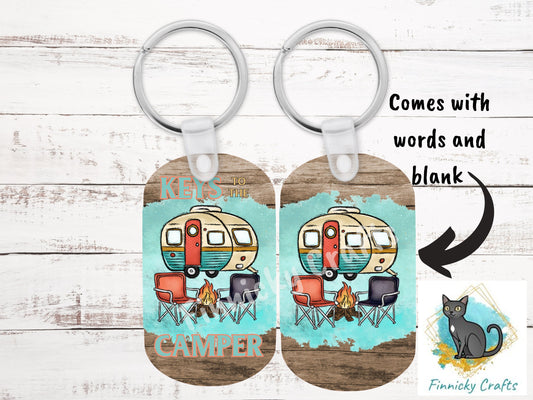 Dog Tags, Keys to the Camper, Sublimation, Digital, PNG Design, Download for Earrings, Wall Decor, Door Hanger, Keychain