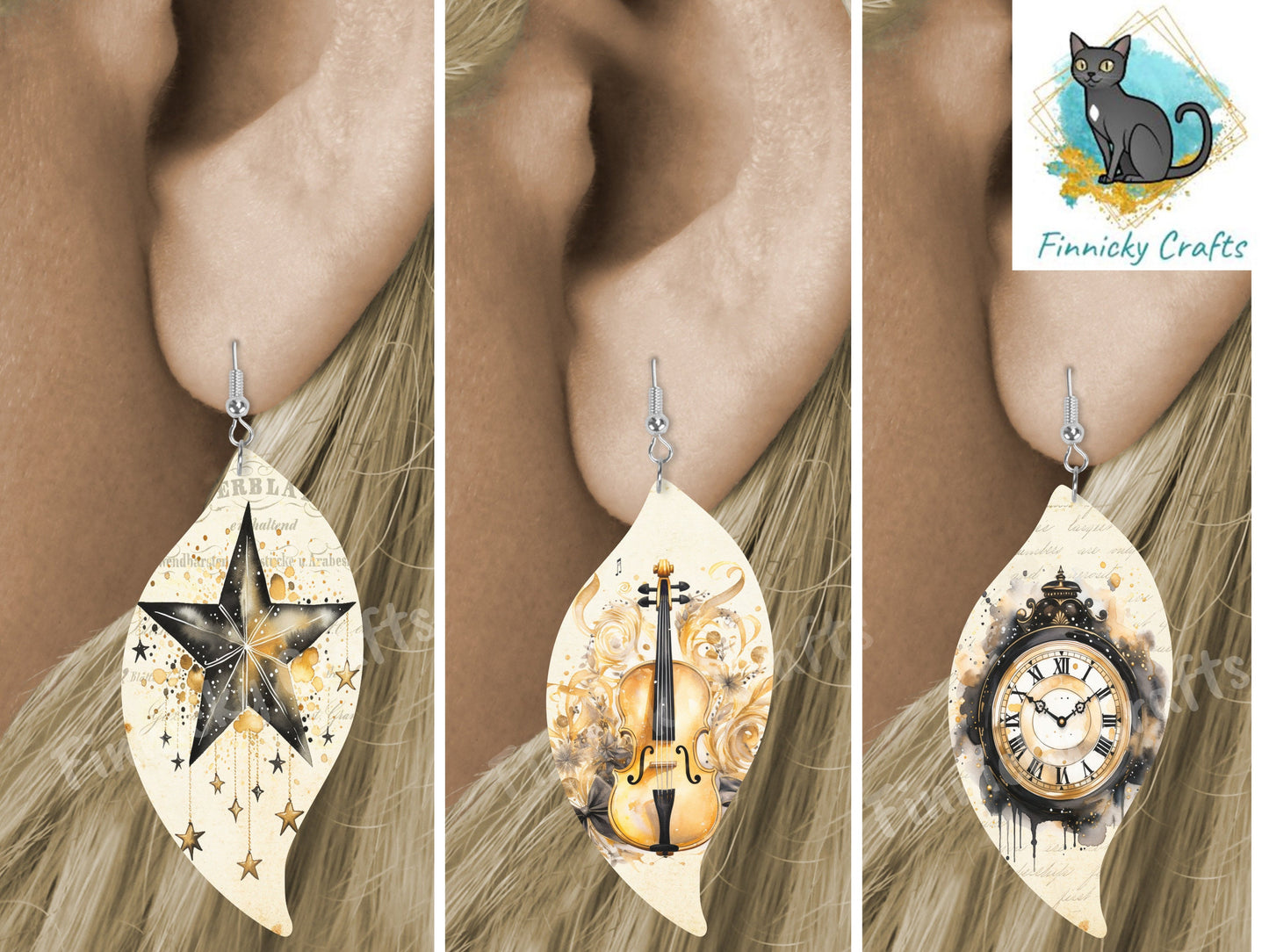 Swirl Bundle, Vintage New Year's Design, Earrings, Keychain, Wall Hanger, Door Hanger, Sublimation, Digital, PNG, Design, Download Only