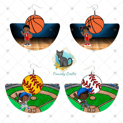 Boho Rounded Bundle, Baseball, Softball, Basketball, Black, African-American, Sports, Sublimation, Digital, PNG, Design, Download