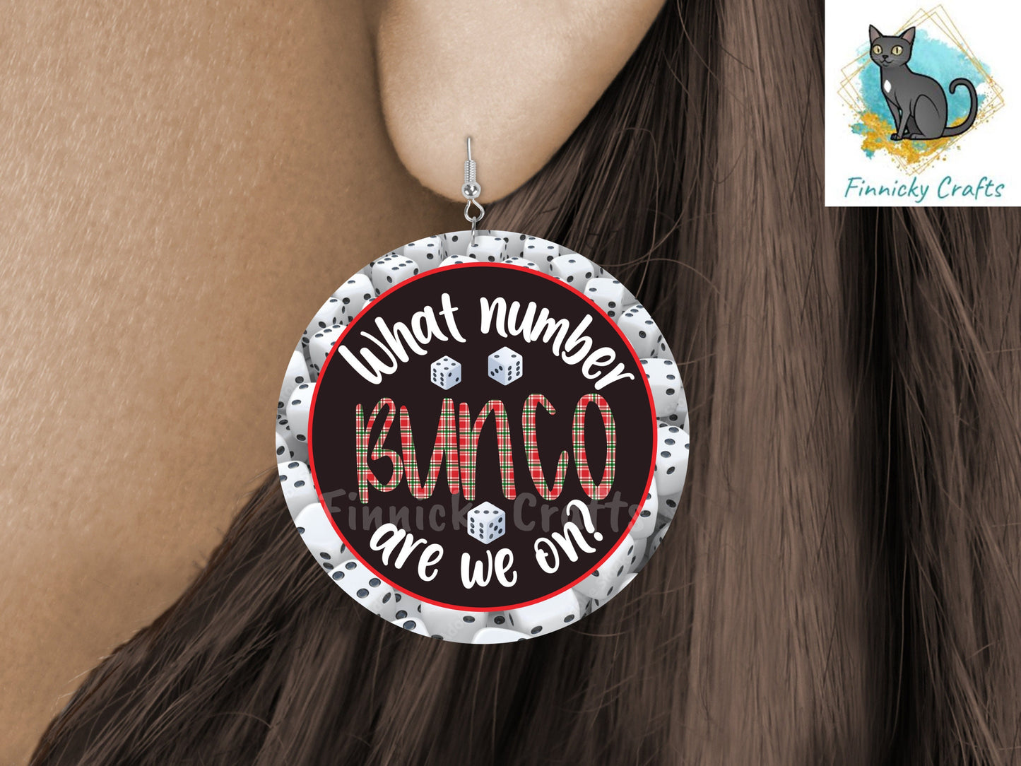 Bunco, Digital, PNG, Design, Download, Door Hanger, Ornament, Earrings, Badge Reel, Keyrings, Sublimation