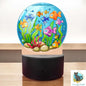 Fish Bowl, Round Light Base Acrylic, Decor, Sublimation, Digital, PNG, Design, Acrylic, Nightlight