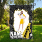 Cheerleader Garden Flag- Black Stars - Gold accents - Elementary/Grammar, Middle/Junior, High, College, University