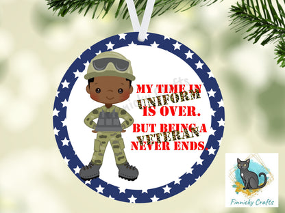 Military, Veterans Day, Men, Digital, PNG, Download, Ornament, Sublimation, Coaster, Round, Badge Reel, Keyring