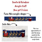 Santa & Reindeer on a Rooftop , Bracelet Cuff Sublimation Designs - Small, Medium, Large PNG files - Winter - Christmas