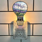 Hot Air Balloon,  Purple Floral,  Sublimation, Digital, PNG, Design, Download Only, Ornament, Decoration, Sign, Suncatcher