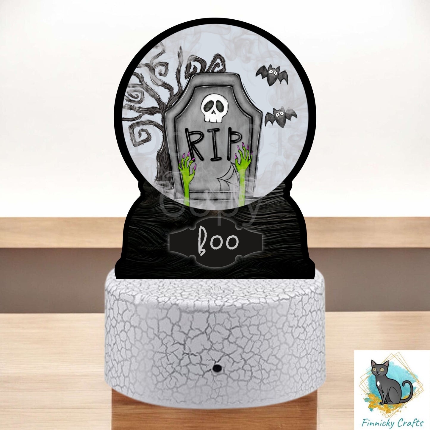 Cemetery Tombstone Headstone Zombie hands With and without words png - Sublimation Designs - Acrylic Light Base - Halloween Decor