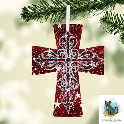 Christmas Cross, Bundle, Sublimation, Digital, PNG Design, Download for Earrings, Wall Decor, Door Hanger, Keychain
