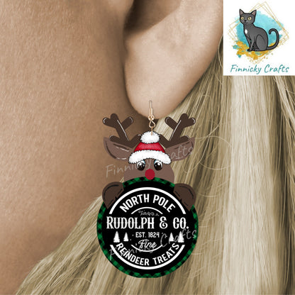 Customizable Reindeer with bulb, Christmas ornament, Sublimation, Digital, PNG, Design, Download Only, Ornament, Decoration, Sign
