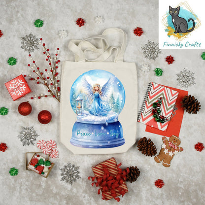 Blue Angel Snow Globe Ornament Add Personalization - earrings, night light, sign -  Christmas Ornament Digital File, Night Light