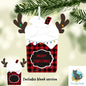 Reindeer Coffee - Christmas Winter Ornament, Customizable, Nightlight, Sublimation, Digital, PNG, Design, Download, Red Plaid, MDF & Acrylic