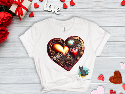 Steampunk Heart, Earrings, Keychain, Wall Hanger, Door Hanger, Sublimation, Digital, PNG, Design, Download Only