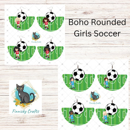 Boho Rounded Bundle, Soccer, Girls, Sports, Sublimation, Digital, PNG, Design, Download