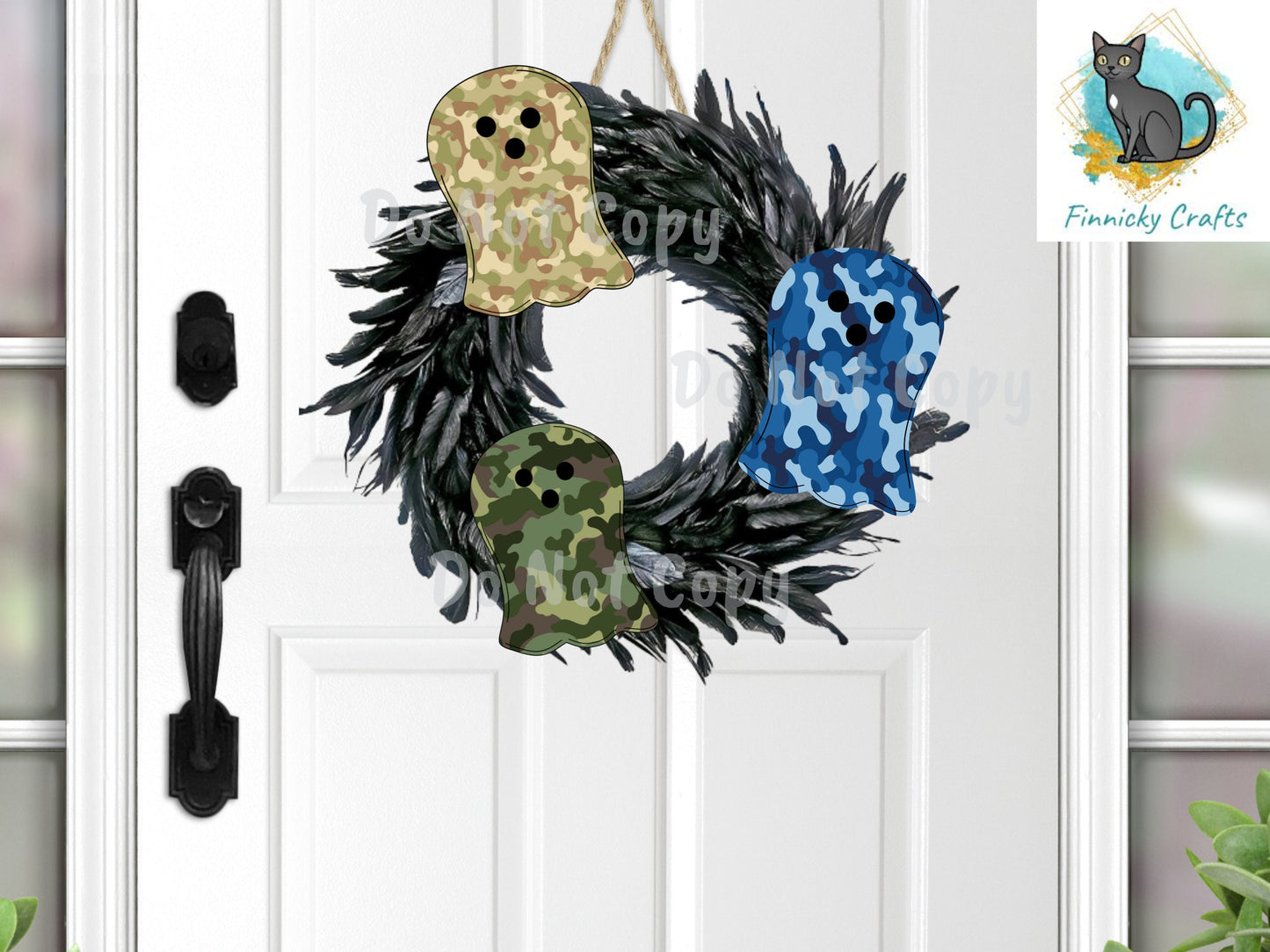 Ghosts Bundle, Sublimation, Camouflage Ghosts Digital, PNG Design, Earrings, Wall Decor, Door Hanger