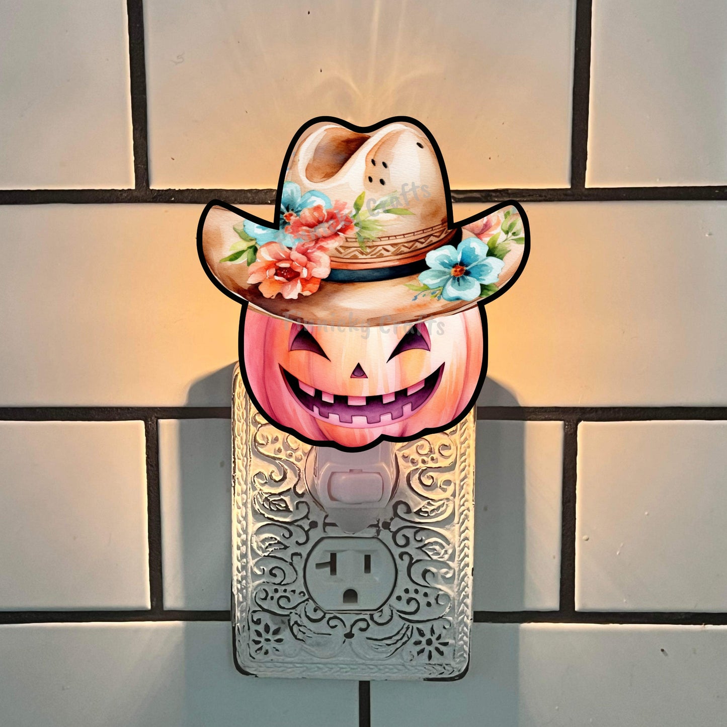 Spooky Cowboy Jack o'Lantern Bundle, Sublimation, Digital, PNG Design, Download for Earrings, Nightlight, Decor, Door Hanger, Keychain
