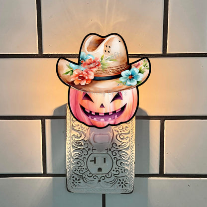 Spooky Cowboy Jack o'Lantern Bundle, Sublimation, Digital, PNG Design, Download for Earrings, Nightlight, Decor, Door Hanger, Keychain