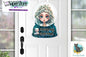 Sorta Spooky Sorta Sweet Medusa Crystal Ball png - With and without words - Sublimation Designs Door Hanger - Snow Globe Shape