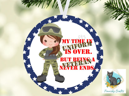Military Bundle, Veterans Day, Women, Digital, PNG, Download, Ornament, Sublimation, Coaster, Round, Badge Reel, Keyring