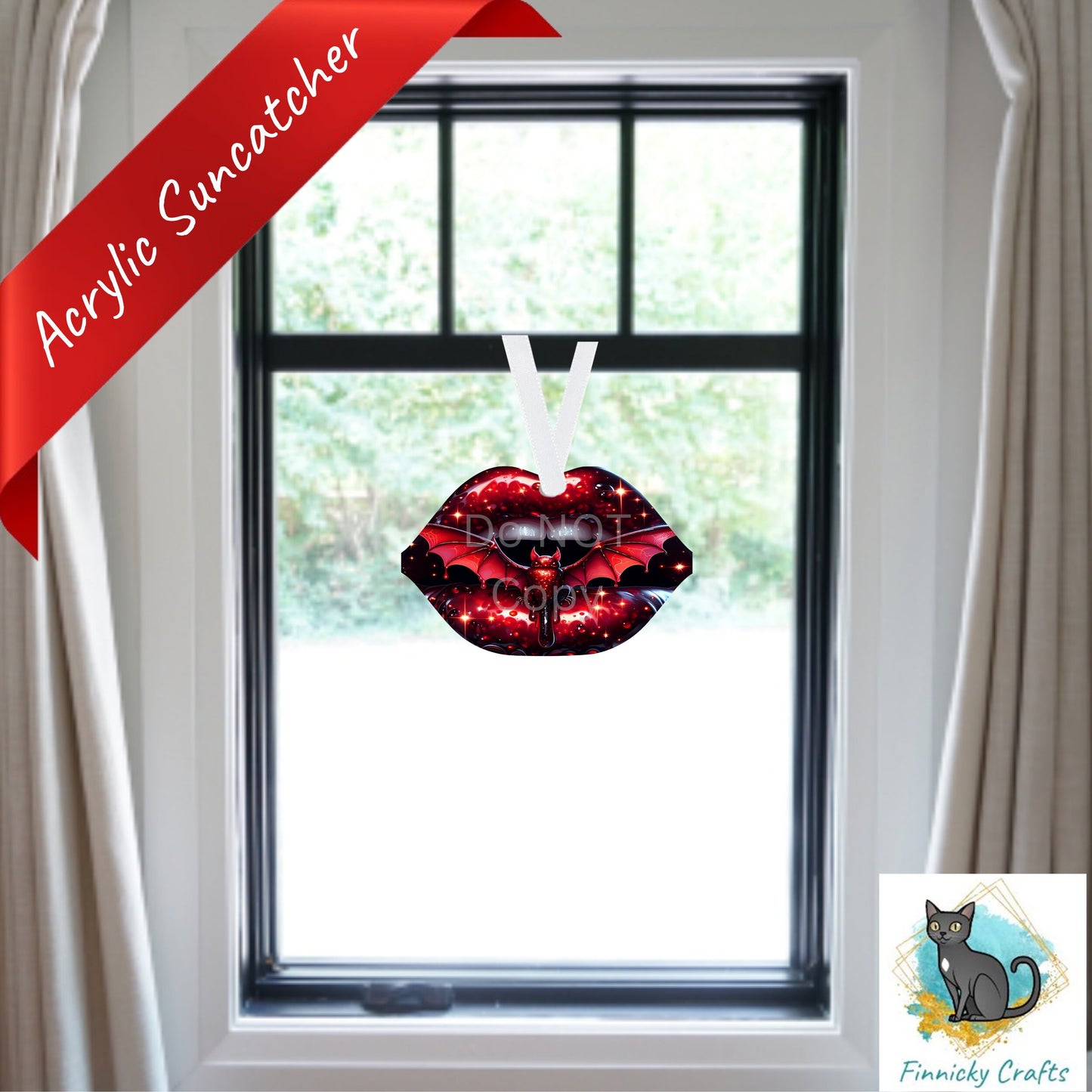 Halloween Lips - Spider, Bat, Pumpkin - Sublimation Digital Design Bundle - MDF - Acrylic - Night Light - Suncatcher - Earrings - Decor