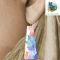 Modern Bar, Pastel Maple Leaves, Fall Sublimation, PNG Digital Design, Earrings, MDF, Acrylic