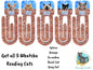 Peeking Cats Bookmarks - 5 Designs Bundle - Sphinx, Orange, Black, Gray, Snowshoe - Whatcha Reading? - Digital Download - PNG