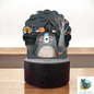 Witch Bear, Scallop Light Base Acrylic, Sign, Sublimation, Digital, PNG, Design, Acrylic, Nightlight