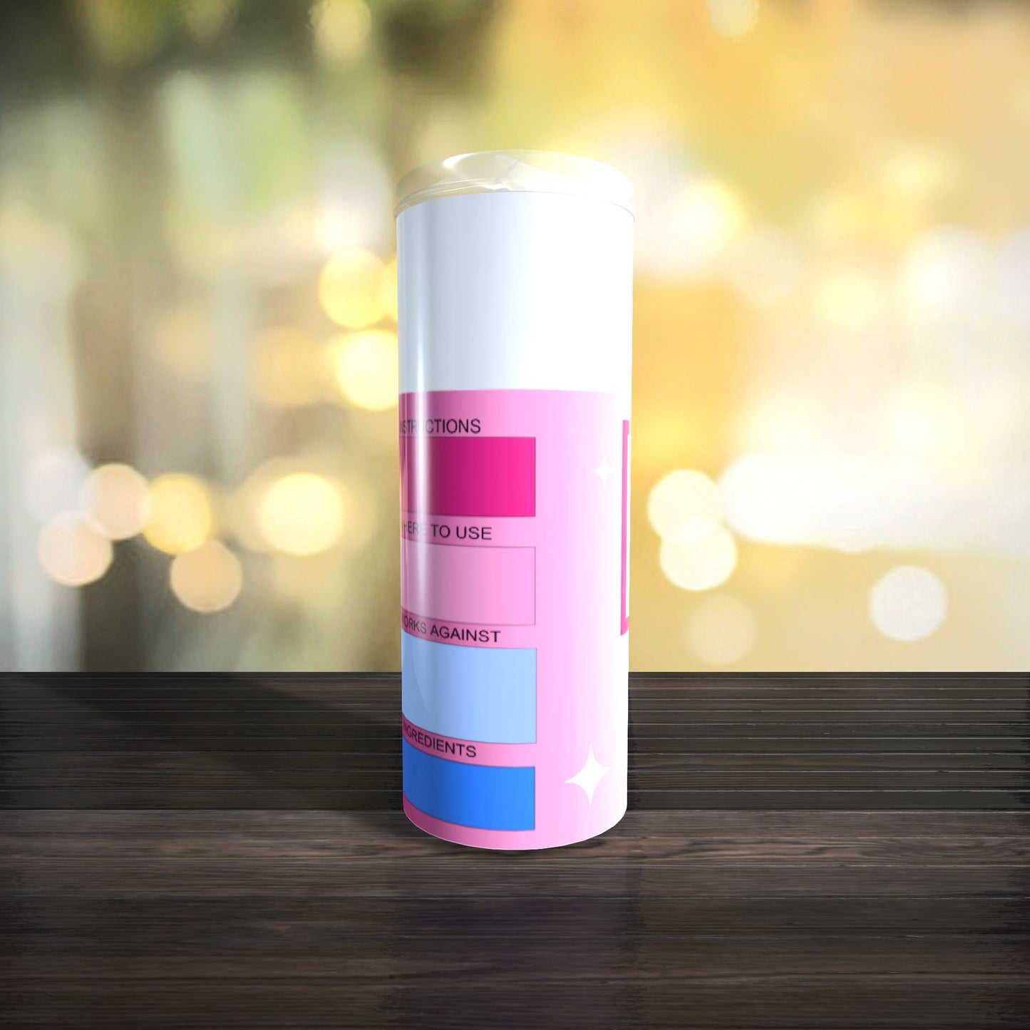 Customizable Spray Can Tumbler Template - Be Gone Template - Pink White Blue - Digital Design - Sublimation Tumbler