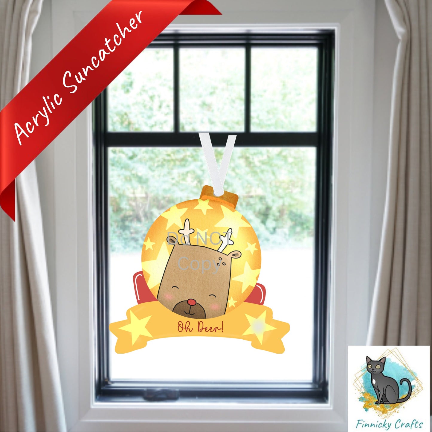 Fishing bulb, Oh Deer! Christmas ornament, Customizable, Personalize, Sublimation, Digital, PNG, Design, Download Only, Night Light