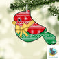 Sweater Pattern Red Green Cardinal - Christmas Winter Ornament, Earrings, Nightlight, Sublimation, Digital, PNG, Download, MDF & Acrylic