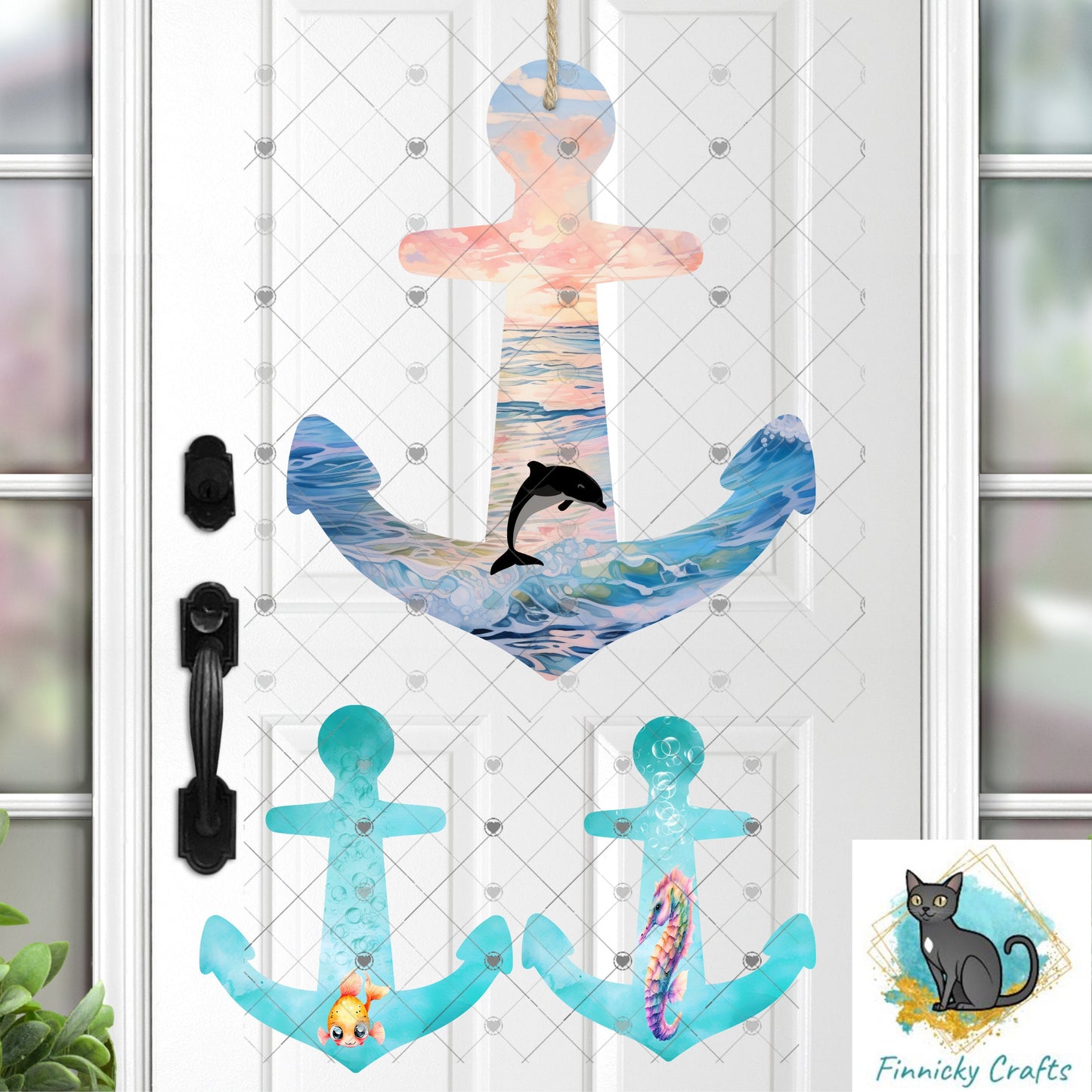 Sea-themed Anchor Earrings, Badge Reels, Decor, Signs, Sublimation, Digital, PNG Design, Earrings.