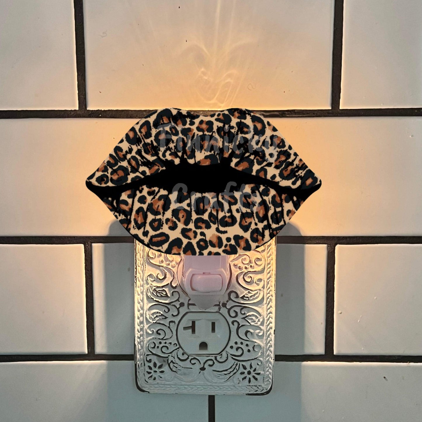 Leopard Lips -Sublimation Digital Design Bundle - MDF - Acrylic -Night Light-Suncatcher - Earrings- Key ring - Decor