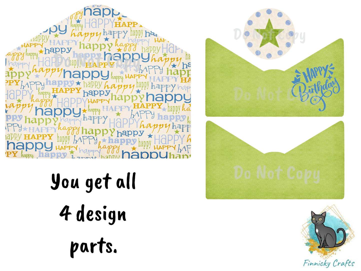 Happy Birthday Gift Card holder, Sublimation, Digital Design, PNG, Download, Decoration, Door Hanger, Ornament