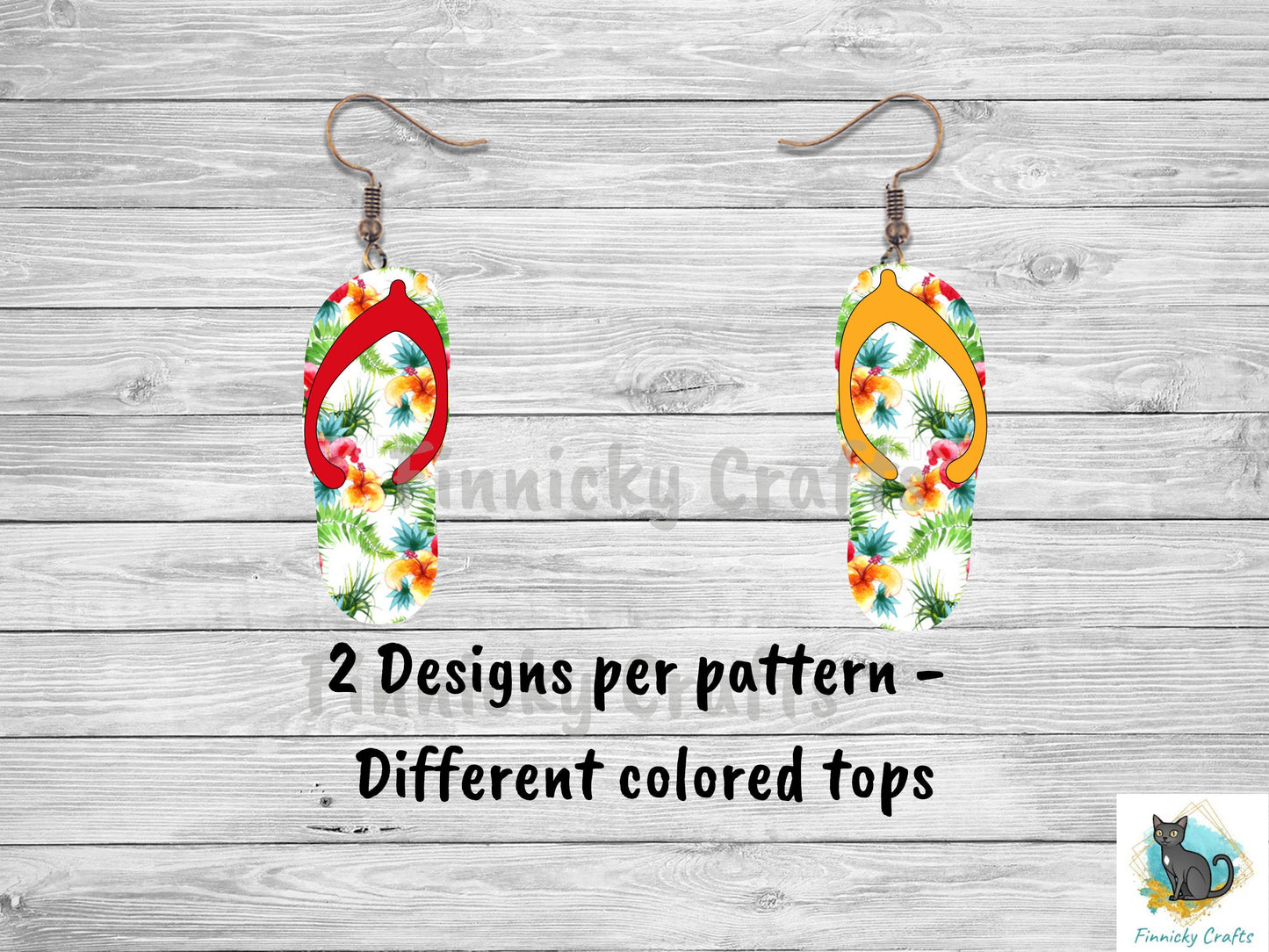 Hawaiian Flip Flops Earrings Shape  png - Sublimation Designs Earrings Png