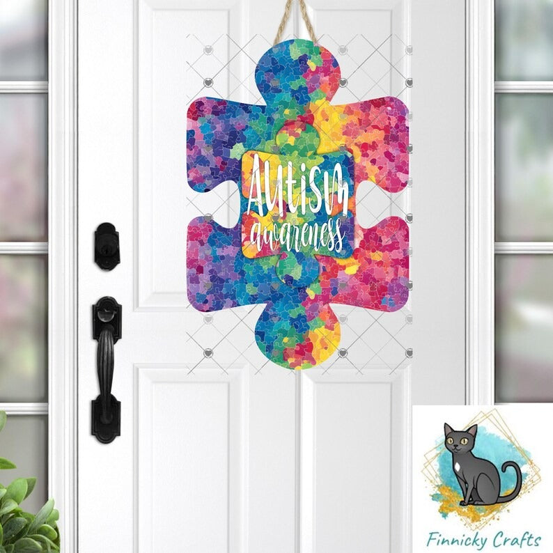 Puzzle Piece, Sublimation, Digital, PNG, Design, Download, Autism, Rainbow