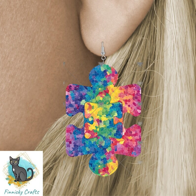 Puzzle Piece, Sublimation, Digital, PNG, Design, Download, Autism, Rainbow