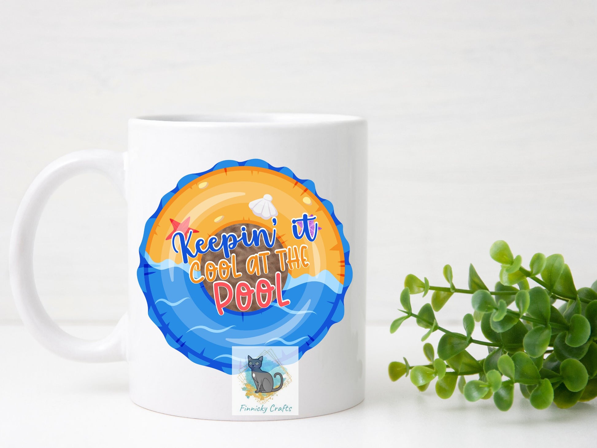 Keepin' It Cool at the Pool Round Sign/T-Shirt - Bag - Cup - Coaster - Pillow - Apron- Hat Design - Digital Download