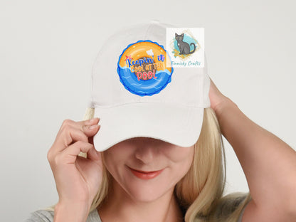 Keepin' It Cool at the Pool Round Sign/T-Shirt - Bag - Cup - Coaster - Pillow - Apron- Hat Design - Digital Download