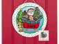 Christmas Santa Sleigh Reindeer Ho Ho Ho Round Sign - T-shirt - Hat - Pillow - Ornament - Coaster - Cup - Bag Design - Digital Download