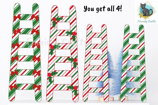 Candy Cane Ladder Christmas Sublimation Design png
