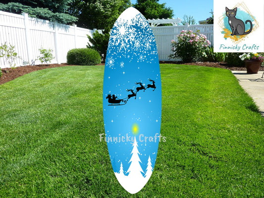 Santa Winter Scene Long Oval Wind Spinner Design png Bundle