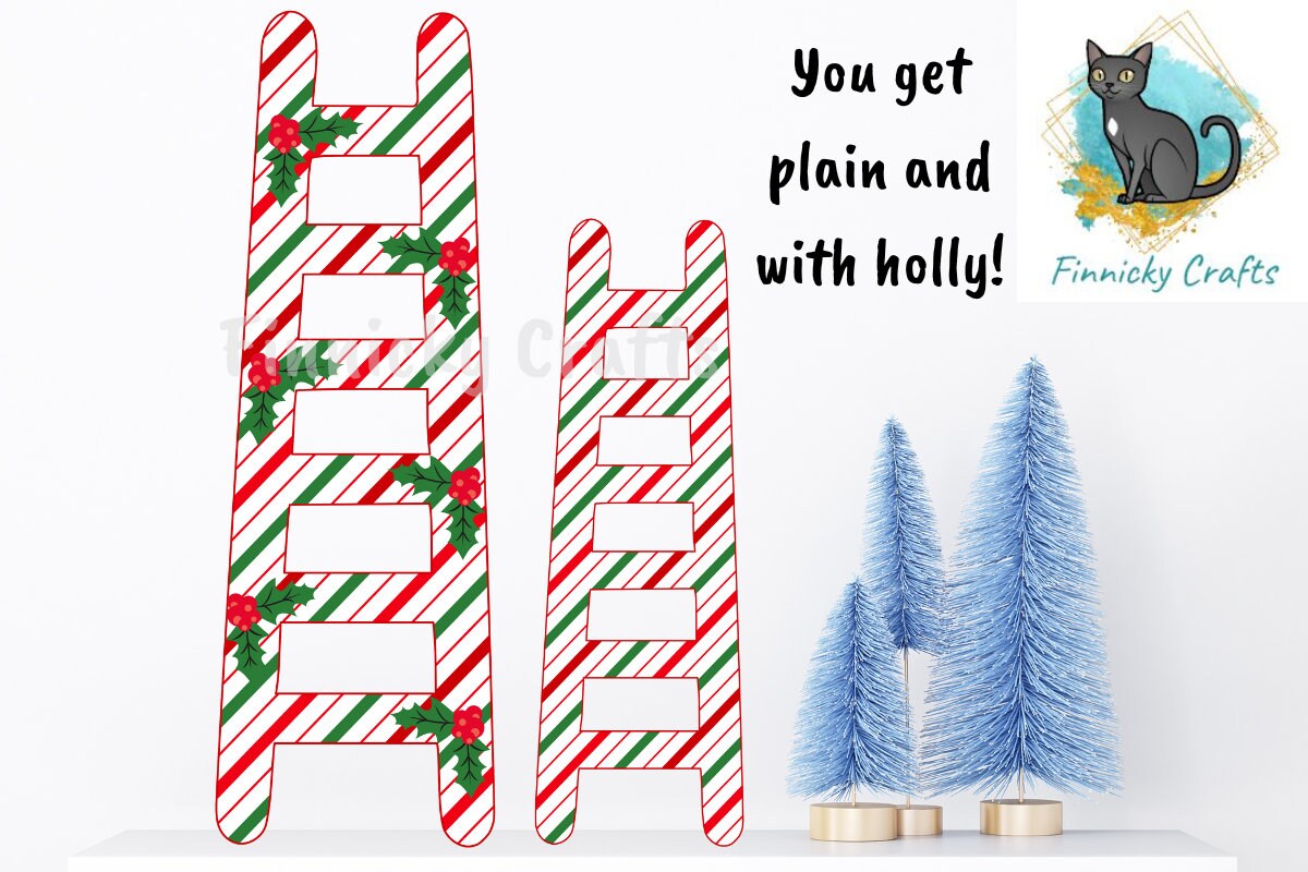 Candy Cane Ladder Christmas Sublimation Design png