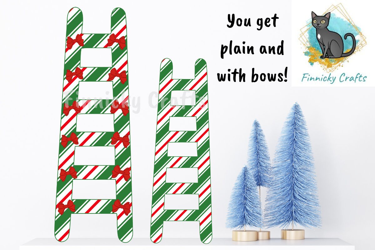 Candy Cane Ladder Christmas Sublimation Design png
